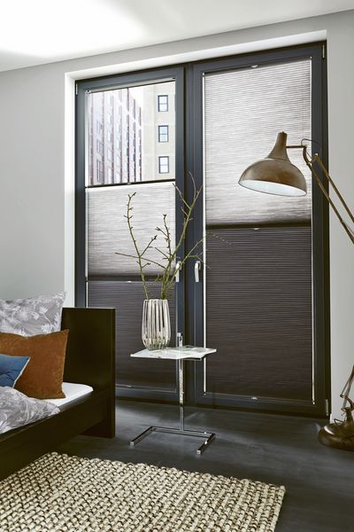 Geplooide blindsystemen, SG 8500, DUETTE® Fixé Elan, Col 20012, DUETTE® Architella® Elan Dark, Col 20086, BB35