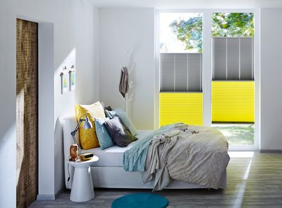 Geplooide blindsystemen, SG 8500, Oscura Luna, Col 10162 / Comfort Dustblock®, Col 10089, BB34