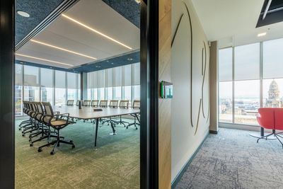 Rolgordijnsystemen, SG 4960, Versascreen 1-10%, Virgin Money, Glasgow, Scotland, United Kingdom