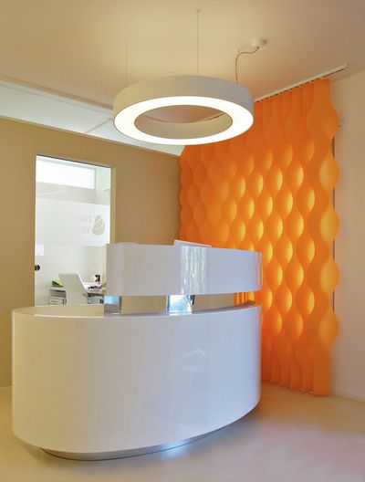 Verticale lamelgordijnsystemen, SG 2950, Multi Shadow, Doctor's Office, Zug, Switzerland, Vertical Waves