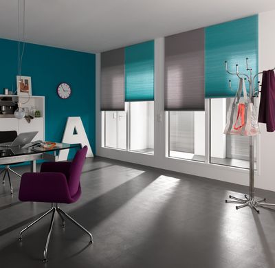 Geplooide blindsystemen, SG 8500, DUETTE® Fixé FR, Col 20046 / 20048, AO10