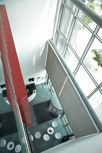 Roller Blind Systems, Multiscreen 1-10%, Room shot " Northern Design Centre", Gateshead, United Kingdom